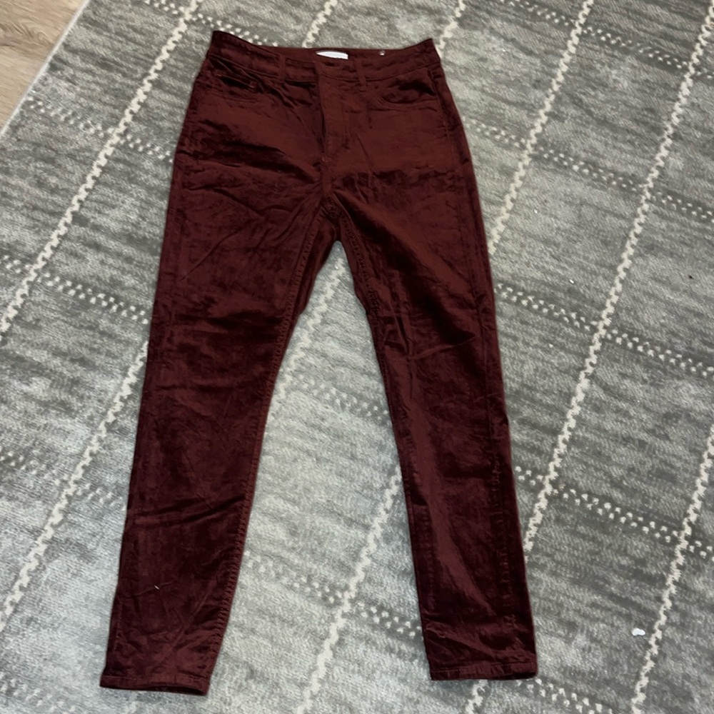 Loft velvet skinny pants size 4 petite